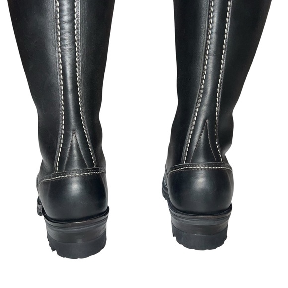 WESCO HIGHLINER 16” #100 VIBRAM LUG SOLE LACE UP MEN’S BOOTS SIZE 9 WIDE CALF - Picture 10 of 17